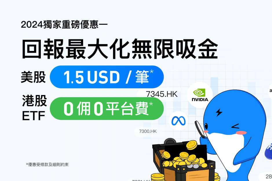 美股只收1.5 USD/筆!港股ETFs 0佣 0平台費!*