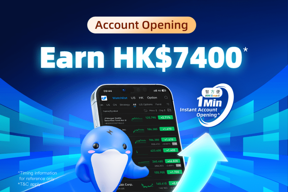 “iAM Smart” 1-minute Instant Account Opening^, Unlock Up to HK$7,400 in Rewards*